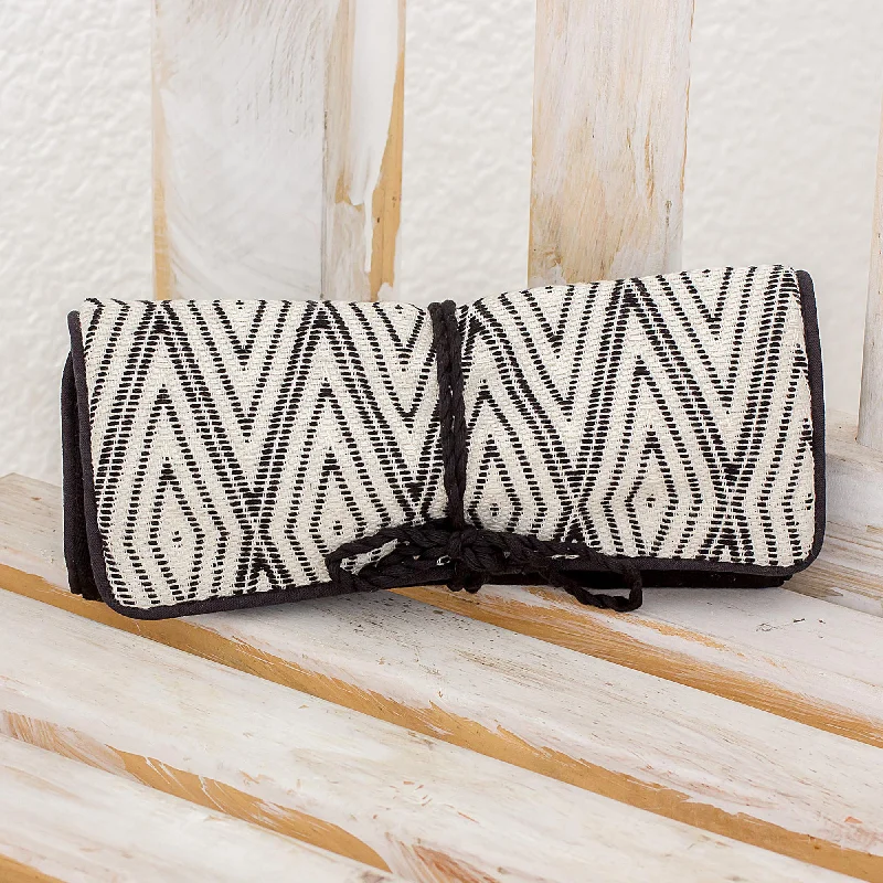 Best Jewelry Sale – Shop Exclusive Designs Now Diamond Style in Black Diamond Motif Cotton Jewelry Roll from Guatemala Best Jewelry Sale – Shop Exclusive Designs Now Diamond Style in Black Diamond Motif Cotton Jewelry Roll from Guatemala