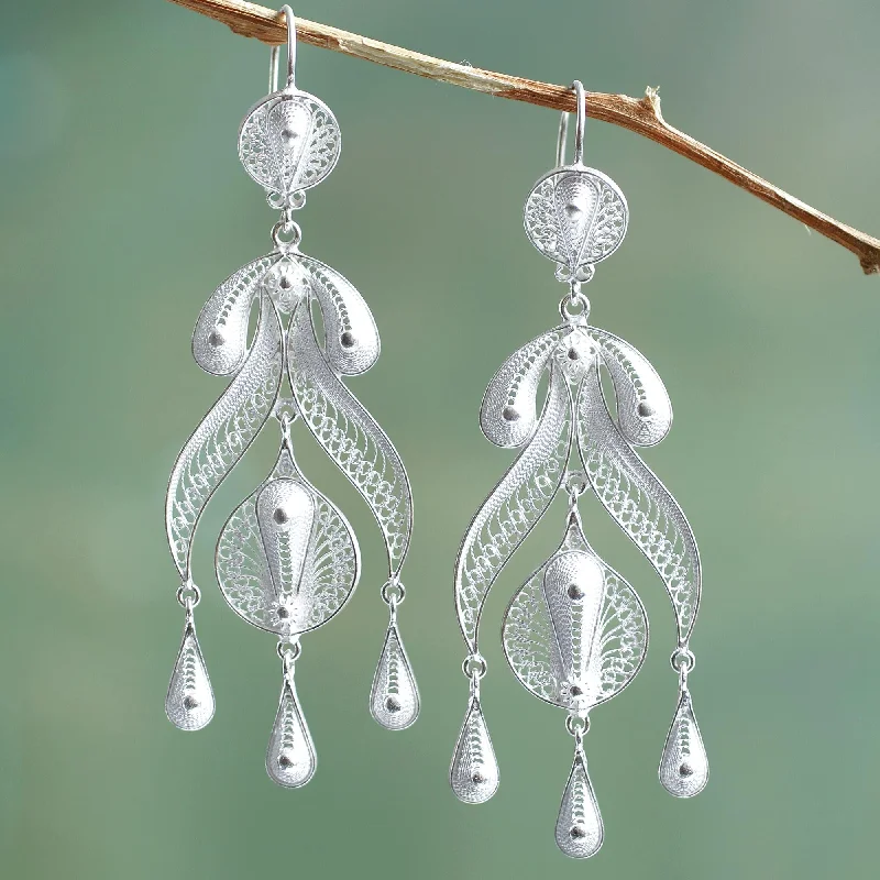 Shop Dazzling Jewelry At The Best Prices Filigree Teardrops Chandelier Earrings
