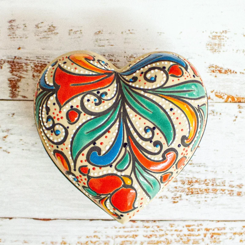 Fashion-Forward Jewelry At Incredible Prices Flourishing Heart Handmade Heart Shaped Ceramic Jewelry Box Fashion-Forward Jewelry At Incredible Prices Flourishing Heart Handmade Heart Shaped Ceramic Jewelry Box
