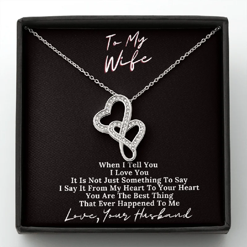 Get The Sparkle You Love At Prices You Adore To My Wife Necklace When I Tell You I Love You Valentine's Day Gift for Her Get The Sparkle You Love At Prices You Adore To My Wife Necklace When I Tell You I Love You Valentine's Day Gift for Her