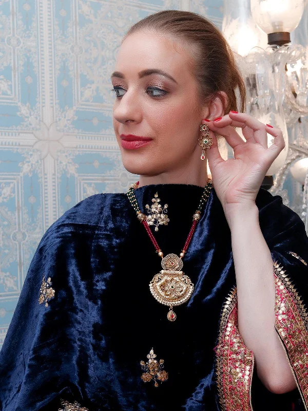 Make Your Outfit Shine With Discounted Jewelry Odette Women Multicolored Ethnic Long Necklace Set Make Your Outfit Shine With Discounted Jewelry Odette Women Multicolored Ethnic Long Necklace Set