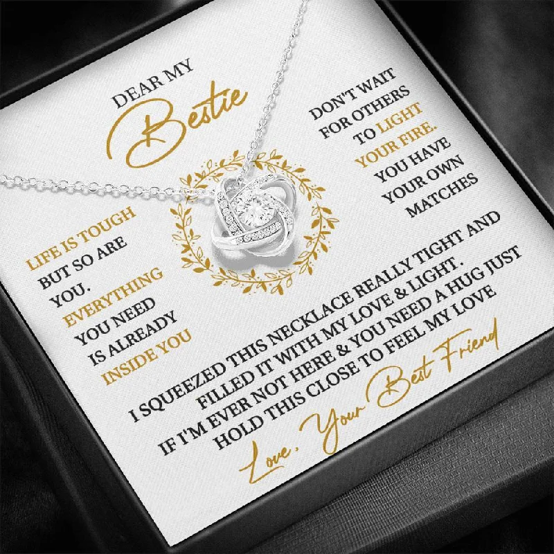 Shop Elegant Jewelry At Unbeatable Prices To My Best Friend Necklace Dear My Bestie Necklace - Love You Always & Forever - Knot Necklace Shop Elegant Jewelry At Unbeatable Prices To My Best Friend Necklace Dear My Bestie Necklace - Love You Always & Forever - Knot Necklace
