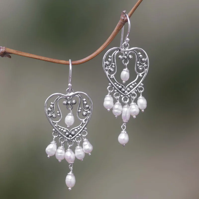 Exclusive Jewelry Sale – Sparkle For Less Heart Symphony Sterling Silver Earrings
