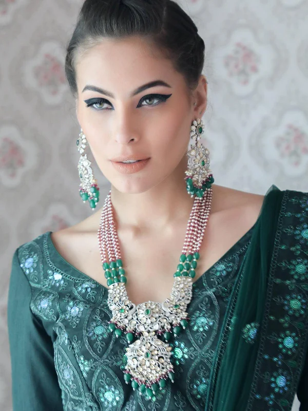Jewelry Deals That Outshine The Rest Odette Women Heavy Multicolored Stone Studded Long Neckpiece Set Jewelry Deals That Outshine The Rest Odette Women Heavy Multicolored Stone Studded Long Neckpiece Set