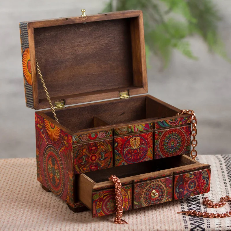 Luxury Jewelry Now At Special Promotional Rates Huichol Portal Multicolor Huichol Theme on Decoupage Jewelry Box Luxury Jewelry Now At Special Promotional Rates Huichol Portal Multicolor Huichol Theme on Decoupage Jewelry Box