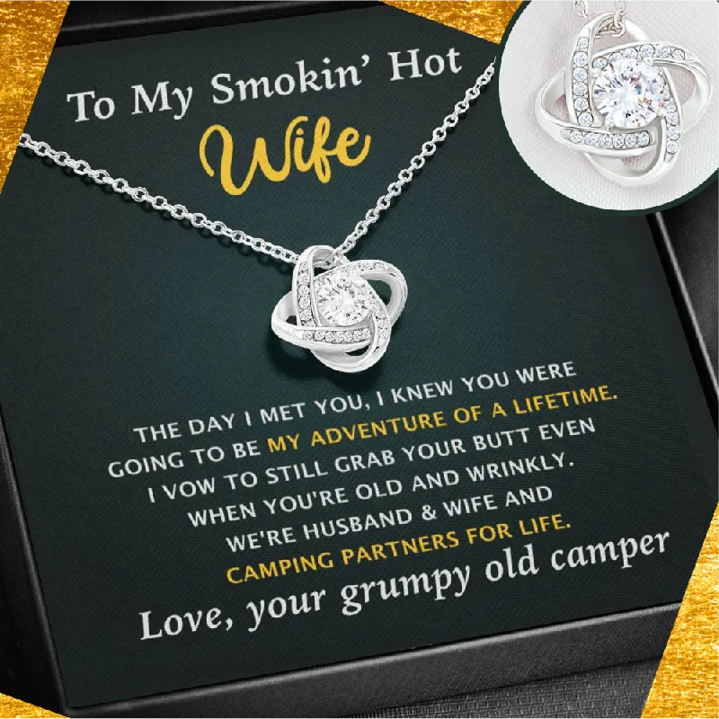 Special Offers On Handcrafted And Designer Jewelry To My Smokin' Hot Wife Love Necklace Camping Partners For Life Special Offers On Handcrafted And Designer Jewelry To My Smokin' Hot Wife Love Necklace Camping Partners For Life