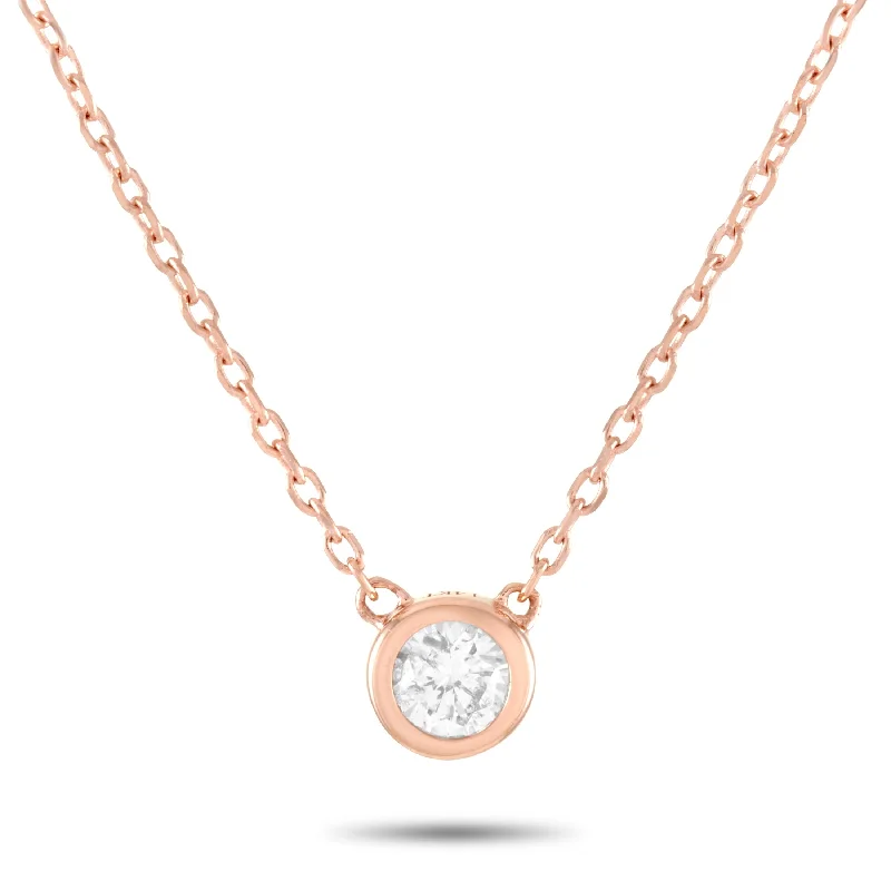 Shop Modern Jewelry Collections With Exclusive Discounts LB Exclusive 14K Rose Gold 0.10 ct Diamond Pendant Necklace Shop Modern Jewelry Collections With Exclusive Discounts LB Exclusive 14K Rose Gold 0.10 ct Diamond Pendant Necklace