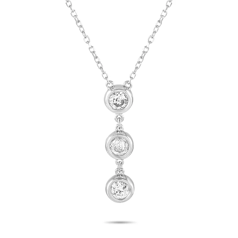 Get The Sparkle You Love At Prices You Adore LB Exclusive 14K White Gold 0.25 ct Diamond Pendant Necklace