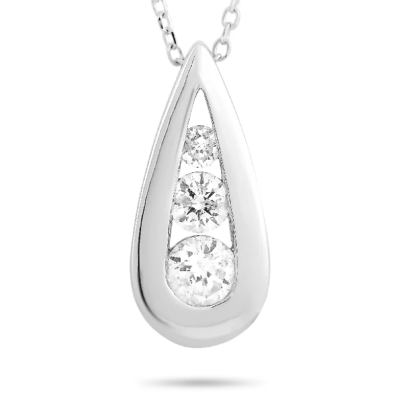 Bold And Beautiful Jewelry Now At Irresistible Prices LB Exclusive 14K White Gold 0.35 ct Diamond Pendant Necklace Bold And Beautiful Jewelry Now At Irresistible Prices LB Exclusive 14K White Gold 0.35 ct Diamond Pendant Necklace