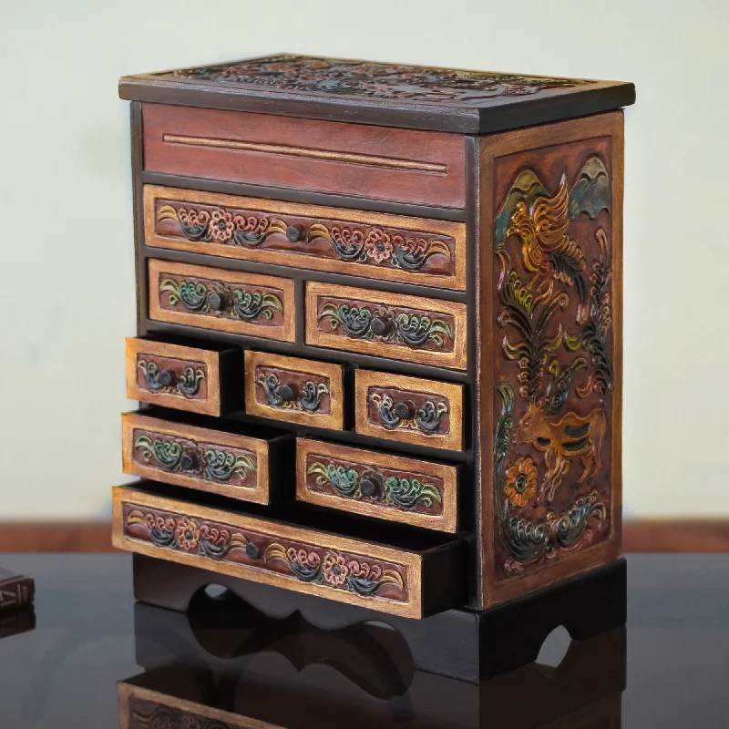 Trending Jewelry Now At Unbeatable Prices Nature's Glory Flora and Fauna Cedar and Leather Jewelry Box with Drawers Trending Jewelry Now At Unbeatable Prices Nature's Glory Flora and Fauna Cedar and Leather Jewelry Box with Drawers