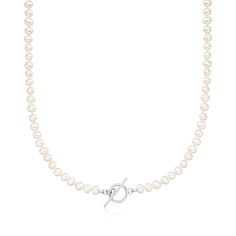 Elegant Necklaces And Bracelets At Limited-Time Offers Ross-Simons 4-5mm Cultured Pearl Toggle Necklace With Sterling Silver Elegant Necklaces And Bracelets At Limited-Time Offers Ross-Simons 4-5mm Cultured Pearl Toggle Necklace With Sterling Silver