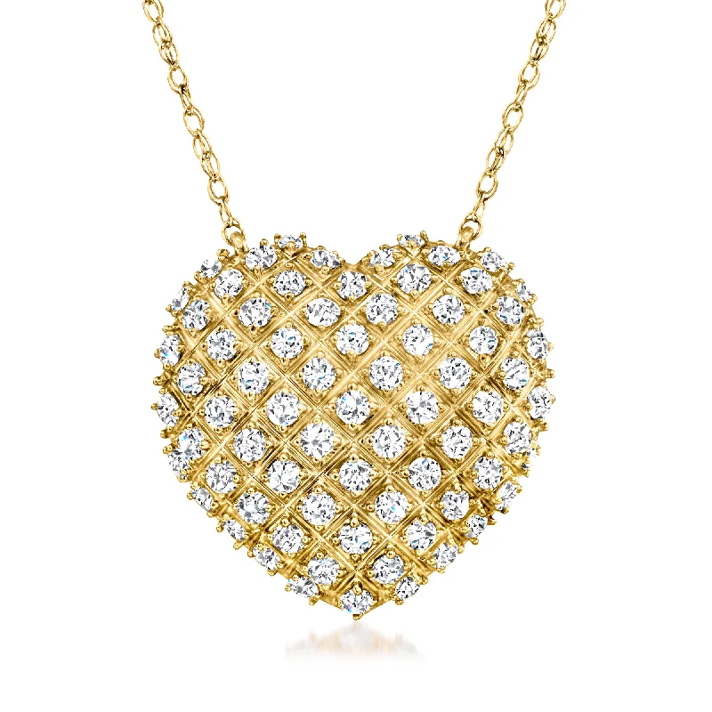 Luxury Meets Affordability – Jewelry Sale Live Now Ross-Simons Diamond Domed Heart Necklace in 18kt Gold Over Sterling Luxury Meets Affordability – Jewelry Sale Live Now Ross-Simons Diamond Domed Heart Necklace in 18kt Gold Over Sterling