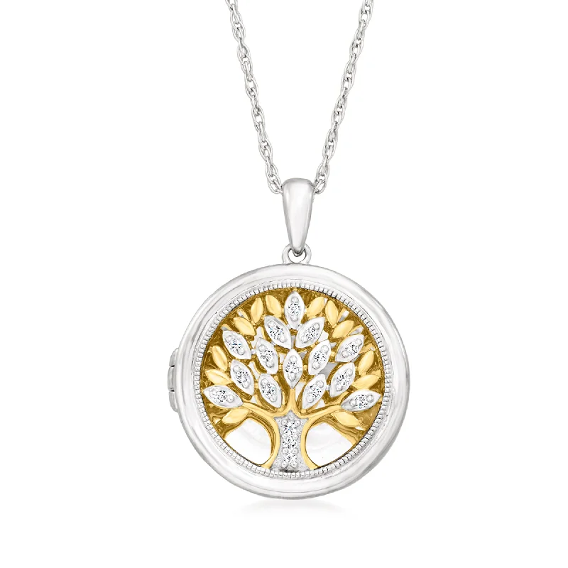 Stunning Jewelry Pieces At The Lowest Prices Ever Ross-Simons Diamond Tree-Of-Life Locket Pendant Necklace in 2-Tone Sterling Silver Stunning Jewelry Pieces At The Lowest Prices Ever Ross-Simons Diamond Tree-Of-Life Locket Pendant Necklace in 2-Tone Sterling Silver