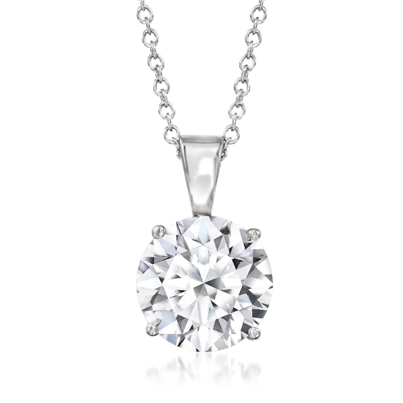 Your Perfect Accessory Now At The Best Price Ross-Simons Lab-Grown Diamond Solitaire Necklace in 14kt White Gold Your Perfect Accessory Now At The Best Price Ross-Simons Lab-Grown Diamond Solitaire Necklace in 14kt White Gold