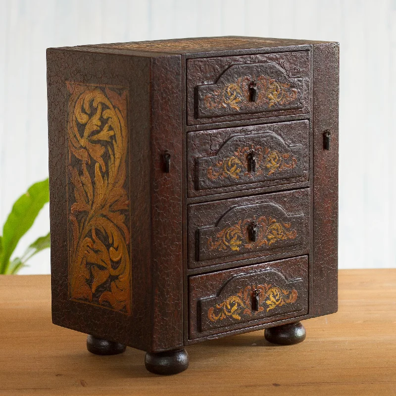 Personalized Engraved Jewelry For Meaningful Gifts Royal Heritage Hand Painted Cedar Jewelry Box from Peru Personalized Engraved Jewelry For Meaningful Gifts Royal Heritage Hand Painted Cedar Jewelry Box from Peru