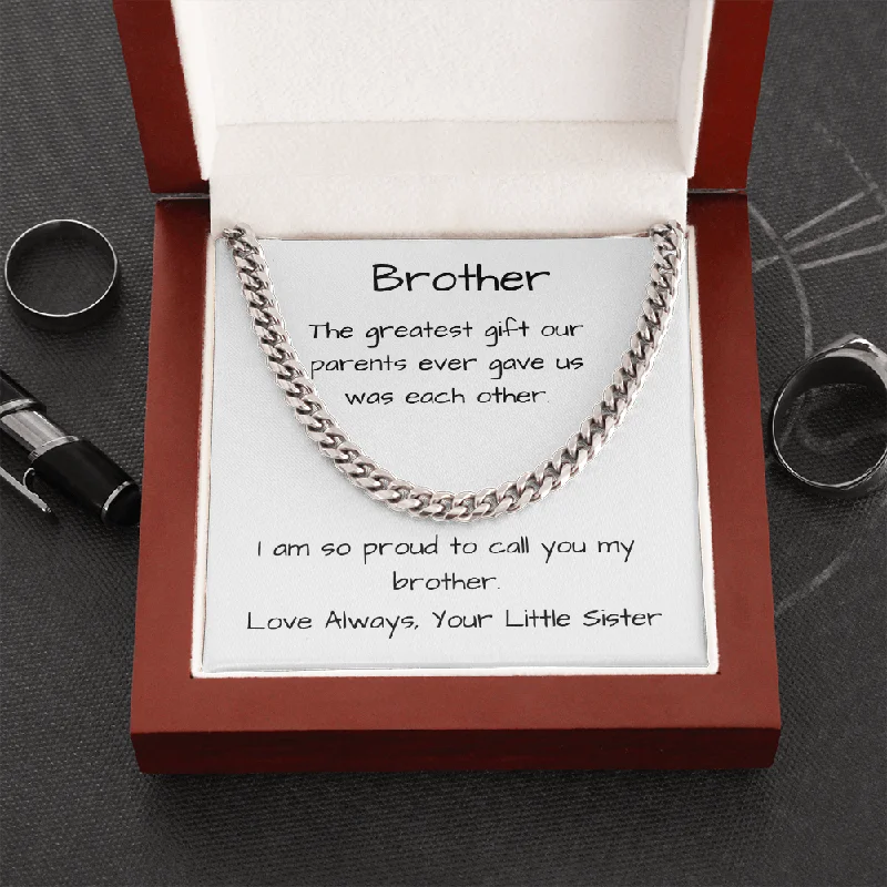 Jewelry Clearance Sale – Final Reductions To My Brother Gift From Little Sister Chain Necklace for Men Jewelry Clearance Sale – Final Reductions To My Brother Gift From Little Sister Chain Necklace for Men