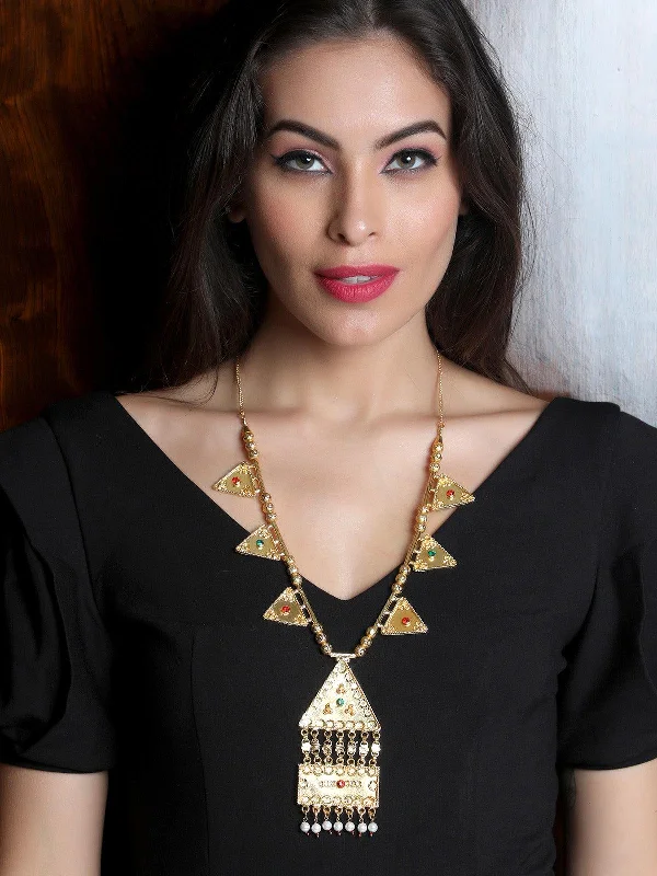 Buy More, Save More – Special Jewelry Discounts Odette Stunning Gold Long Necklace Set For Women Buy More, Save More – Special Jewelry Discounts Odette Stunning Gold Long Necklace Set For Women