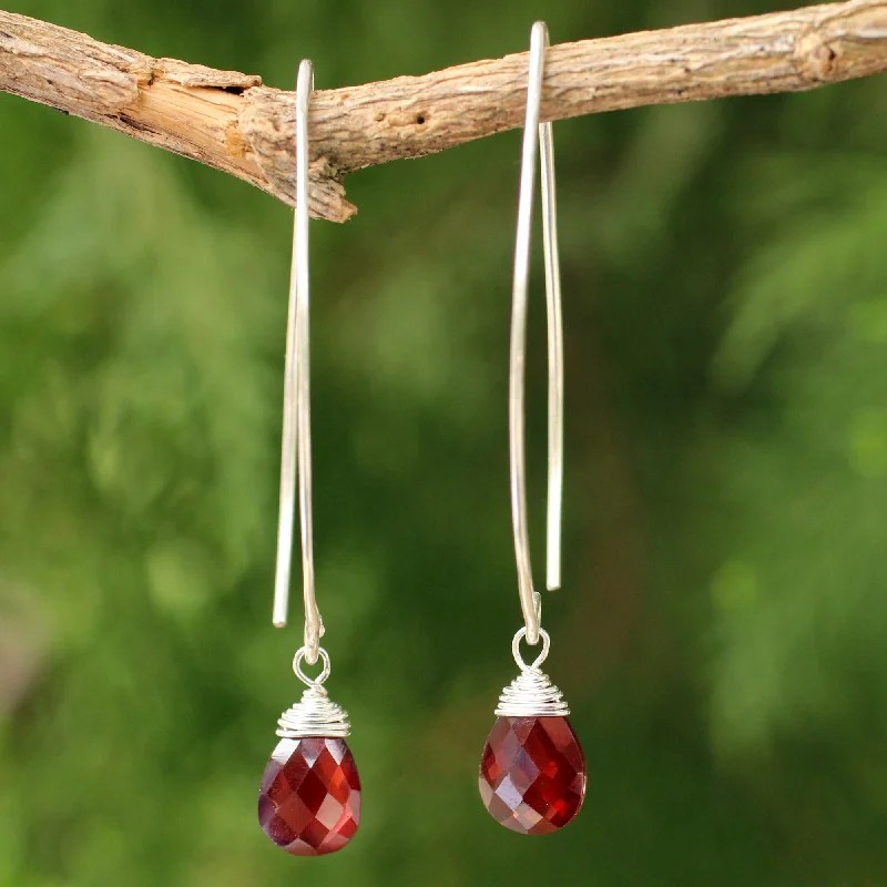Discounted Jewelry For A Glamorous Look Sublime Garnet Earrings
