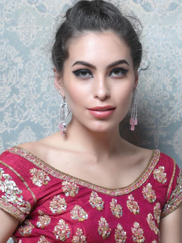 Unmissable Jewelry Sale – Shop Before It's Too Late Odette Women The Platinum Diamond Studded Drop Earrings Unmissable Jewelry Sale – Shop Before It's Too Late Odette Women The Platinum Diamond Studded Drop Earrings