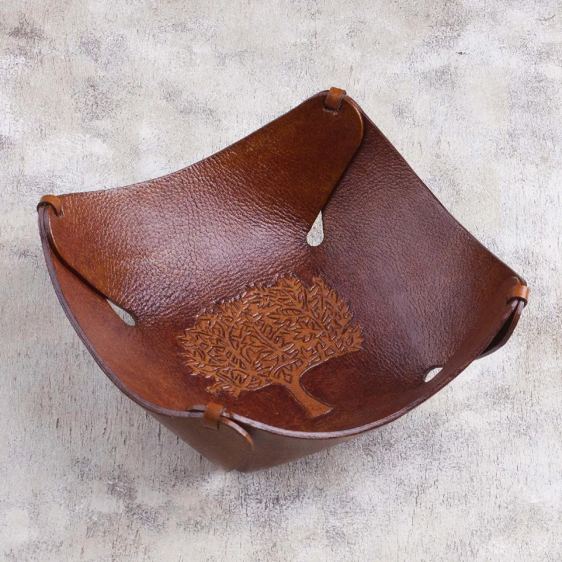 Exclusive Jewelry Offers – Sparkle For Less Tree Of Life Leaf & Tree Leather Tray