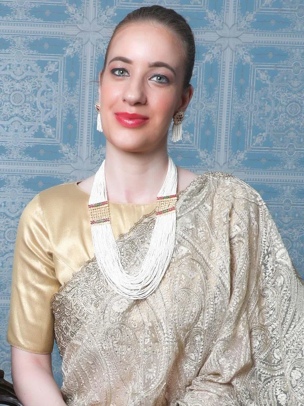 Bohemian-Inspired Jewelry For Free-Spirited Fashion Odette Women White Pearls With Gold Necklace Bohemian-Inspired Jewelry For Free-Spirited Fashion Odette Women White Pearls With Gold Necklace