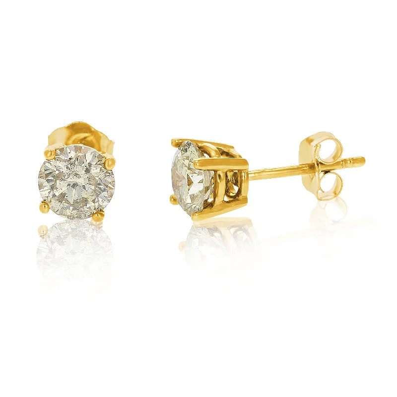 The Perfect Accessory For Less – Jewelry Sale Live 1/2 cttw Champagne Diamond Stud Earrings 14K Yellow Gold Round with Push Backs The Perfect Accessory For Less – Jewelry Sale Live 1/2 cttw Champagne Diamond Stud Earrings 14K Yellow Gold Round with Push Backs