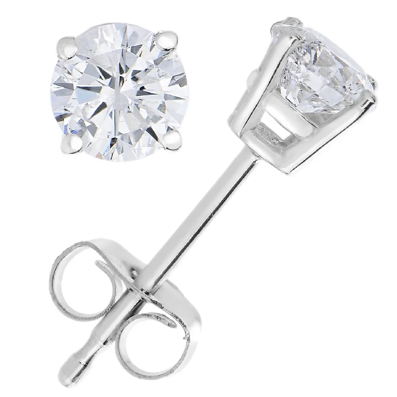 Flash Sale On Exquisite Jewelry – Don't Miss Out 1/3 cttw Diamond Stud Earrings 14K White Gold Push Backs Round 4 Prong Basket Flash Sale On Exquisite Jewelry – Don't Miss Out 1/3 cttw Diamond Stud Earrings 14K White Gold Push Backs Round 4 Prong Basket