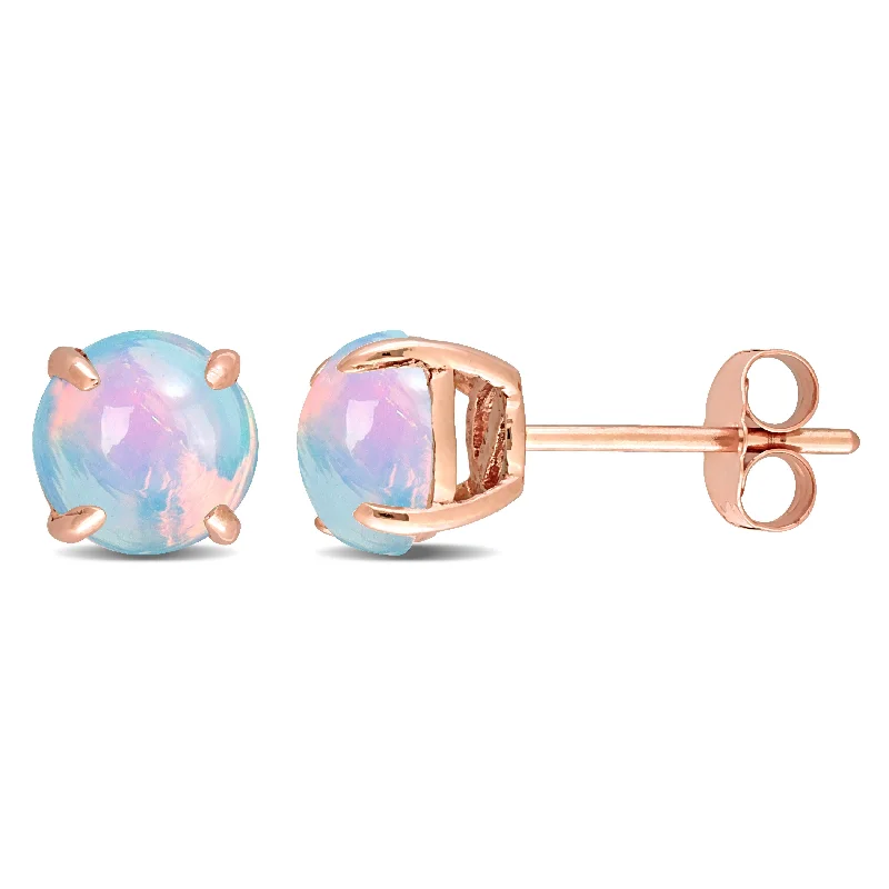 Dazzle With Discounts – Shop Jewelry On Sale 1 4/5 CT TGW Blue Ethiopian Opal Stud Earrings in 10K Rose Gold Dazzle With Discounts – Shop Jewelry On Sale 1 4/5 CT TGW Blue Ethiopian Opal Stud Earrings in 10K Rose Gold