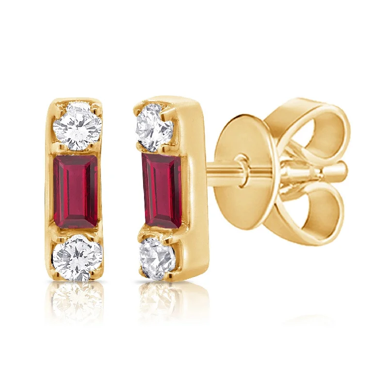 Shop Dazzling Jewelry With Special Promotional Discounts 14k Gold Diamond & Ruby Stud Earrings Shop Dazzling Jewelry With Special Promotional Discounts 14k Gold Diamond & Ruby Stud Earrings