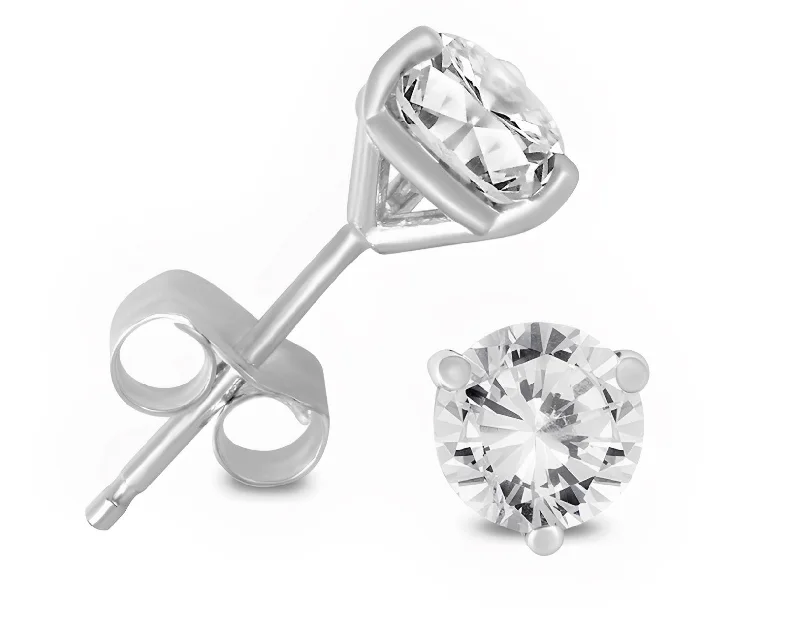 Special Offers On Handcrafted And Designer Jewelry 14kt white gold diamond martini stud earrings containing 0.50 cts tw