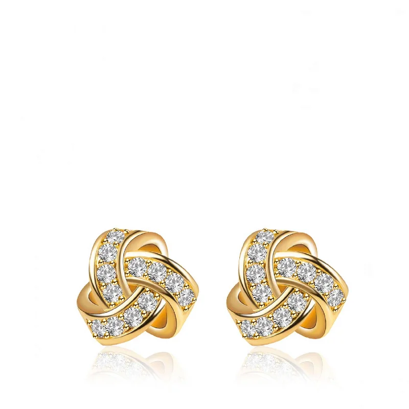 Exclusive Jewelry Sale – Limited-Time Discounts 18k Gold Embellished Knot Stud Earrings Exclusive Jewelry Sale – Limited-Time Discounts 18k Gold Embellished Knot Stud Earrings