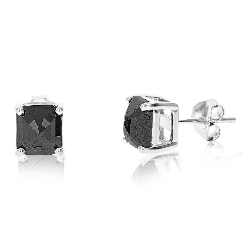 Make Your Outfit Shine With Discounted Jewelry 2.50 cttw Princess Cut Black Diamond Stud Earrings .925 Sterling Silver Make Your Outfit Shine With Discounted Jewelry 2.50 cttw Princess Cut Black Diamond Stud Earrings .925 Sterling Silver