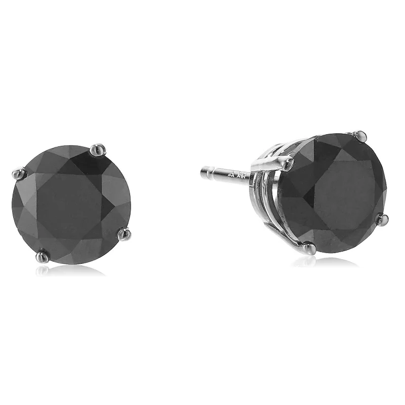 Your Dream Jewelry At Dream Prices – Shop Now 2 cttw Black Diamond Stud Earrings 14K White Gold Round Push Backs Prong Set Your Dream Jewelry At Dream Prices – Shop Now 2 cttw Black Diamond Stud Earrings 14K White Gold Round Push Backs Prong Set