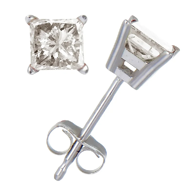 Jewelry Sale – Exclusive Styles At Lower Prices 3/4 cttw Princess Cut Diamond Stud Earrings 14K White Gold 4 Prong with Push Backs Jewelry Sale – Exclusive Styles At Lower Prices 3/4 cttw Princess Cut Diamond Stud Earrings 14K White Gold 4 Prong with Push Backs