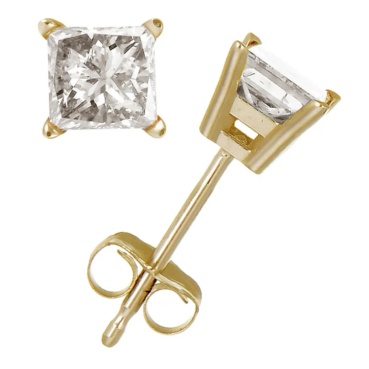 High-End Sparkle, Low-End Prices – Jewelry Sale Live 3/4 cttw Princess Cut Diamond Stud Earrings 14k Yellow Gold 4 Prong with Push Backs High-End Sparkle, Low-End Prices – Jewelry Sale Live 3/4 cttw Princess Cut Diamond Stud Earrings 14k Yellow Gold 4 Prong with Push Backs