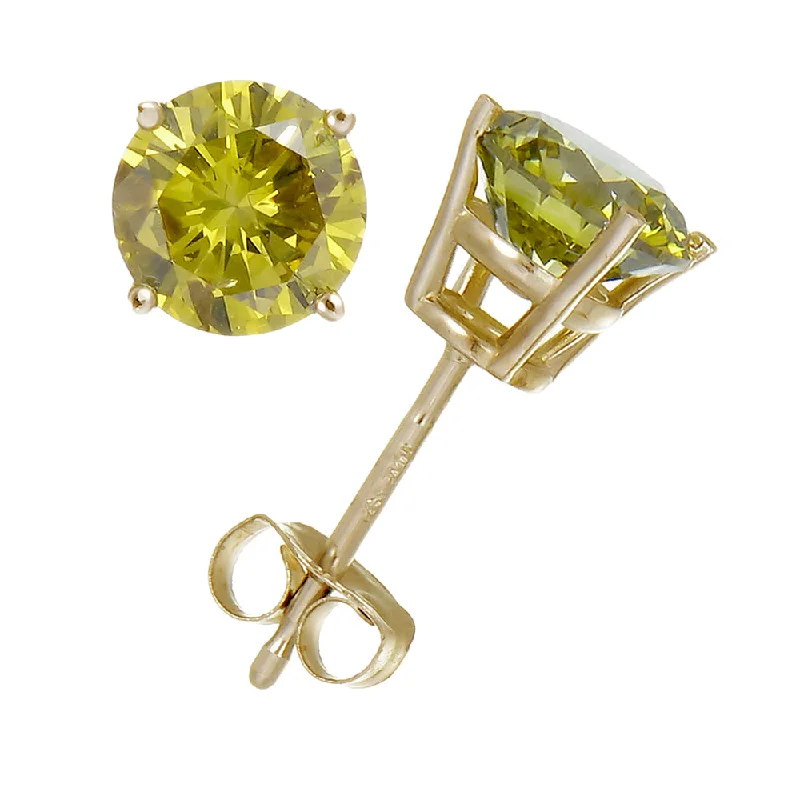 Unmissable Jewelry Clearance – Final Reductions 3/4 cttw Yellow Diamond Stud Earrings 14K Yellow Gold Round with Push Backs Unmissable Jewelry Clearance – Final Reductions 3/4 cttw Yellow Diamond Stud Earrings 14K Yellow Gold Round with Push Backs