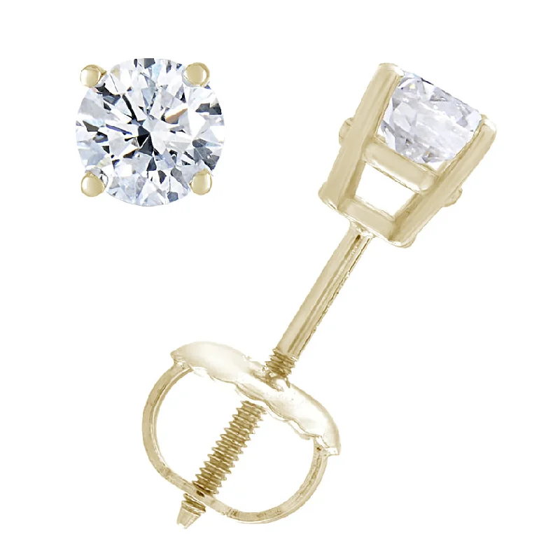 Unique Jewelry For Less – Shop The Sale Now 3/8 cttw Diamond Stud Earrings 14K Yellow Gold Round Screw Backs Unique Jewelry For Less – Shop The Sale Now 3/8 cttw Diamond Stud Earrings 14K Yellow Gold Round Screw Backs