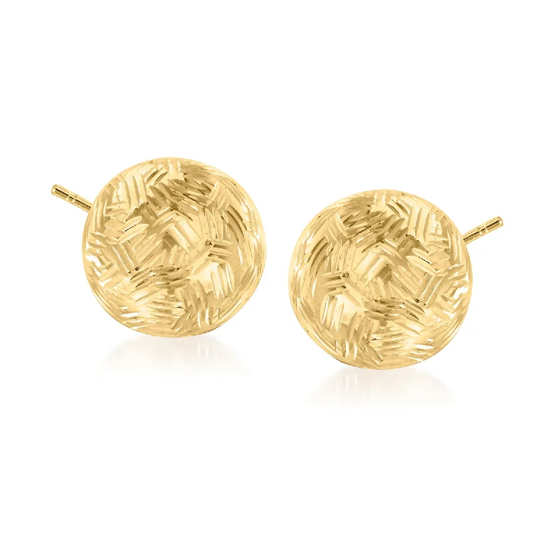 Elevate Your Jewelry Collection With Limited-Time Savings Canaria Italian 10kt Yellow Gold Diamond-Cut Dome Stud Earrings Elevate Your Jewelry Collection With Limited-Time Savings Canaria Italian 10kt Yellow Gold Diamond-Cut Dome Stud Earrings