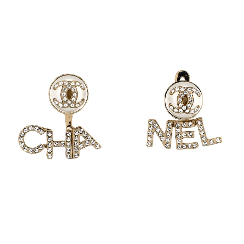 Must-Have Jewelry Pieces At Reduced Prices CHA-NEL Drop CC Stud Earrings Metal with Crystals and Faux Pearls Must-Have Jewelry Pieces At Reduced Prices CHA-NEL Drop CC Stud Earrings Metal with Crystals and Faux Pearls