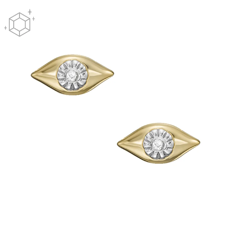 Luxury Meets Affordability – Jewelry Sale Live Now Fossil Women's Evil Eye 14K Gold-Plated Clear Laboratory Grown Diamond Stud Earrings Luxury Meets Affordability – Jewelry Sale Live Now Fossil Women's Evil Eye 14K Gold-Plated Clear Laboratory Grown Diamond Stud Earrings