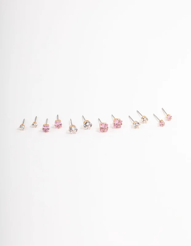 Stunning Jewelry At Even More Stunning Prices Gold Circle Square Stud Earrings 6-Pack Stunning Jewelry At Even More Stunning Prices Gold Circle Square Stud Earrings 6-Pack