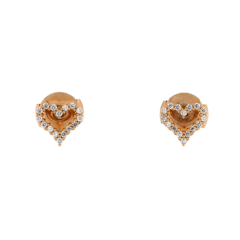 Your Dream Jewelry At Dream Prices Heart Stud Earrings 18K Rose Gold and Diamonds Extra Mini Your Dream Jewelry At Dream Prices Heart Stud Earrings 18K Rose Gold and Diamonds Extra Mini
