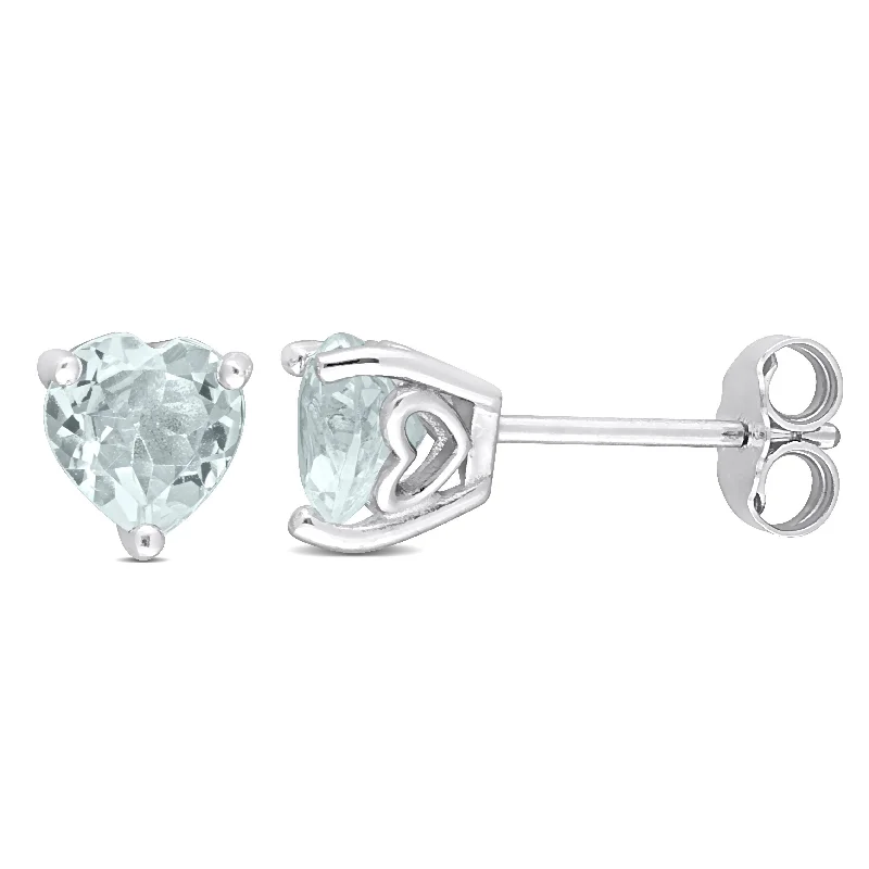 Jewelry Clearance – Final Chance To Save Big Mimi & Max 1 1/3ct TGW Heart Shape Aquamarine Stud Earrings in Sterling Silver Jewelry Clearance – Final Chance To Save Big Mimi & Max 1 1/3ct TGW Heart Shape Aquamarine Stud Earrings in Sterling Silver