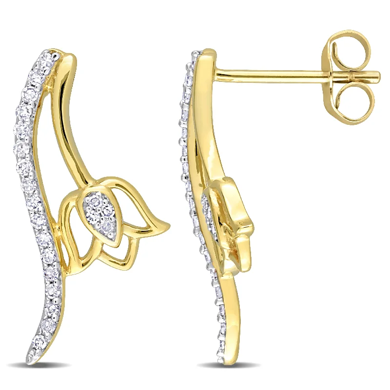 Exclusive Jewelry Sale – Shine For Less Mimi & Max 1/5ct TDW Diamond Floral Stud Earrings in 10k Yellow Gold Exclusive Jewelry Sale – Shine For Less Mimi & Max 1/5ct TDW Diamond Floral Stud Earrings in 10k Yellow Gold