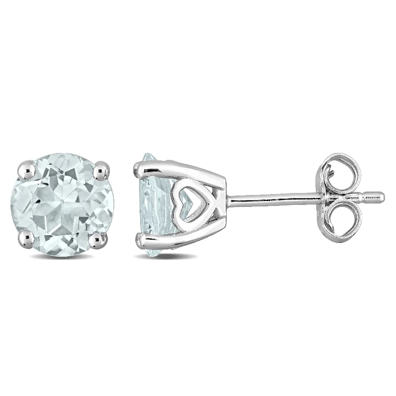 Fashion-Forward Jewelry At Incredible Prices Mimi & Max 2 1/3ct TGW Aquamarine Solitaire Stud Earrings in Sterling Silver Fashion-Forward Jewelry At Incredible Prices Mimi & Max 2 1/3ct TGW Aquamarine Solitaire Stud Earrings in Sterling Silver