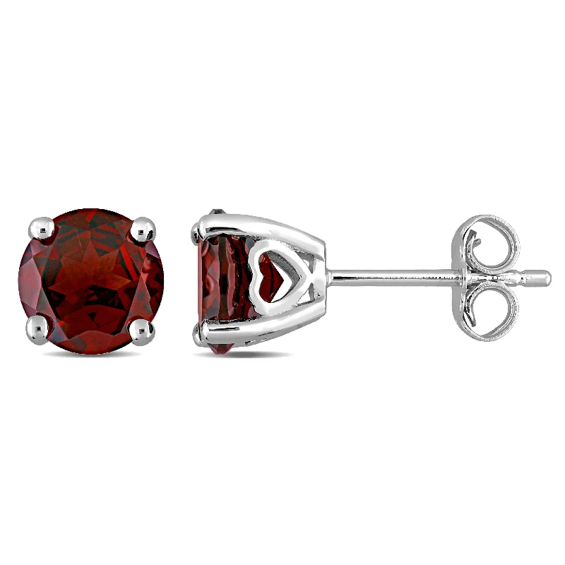 Waterproof Stainless Steel Jewelry For Lasting Beauty Mimi & Max 3 1/5ct TGW Garnet Solitaire Stud Earrings in Sterling Silver Waterproof Stainless Steel Jewelry For Lasting Beauty Mimi & Max 3 1/5ct TGW Garnet Solitaire Stud Earrings in Sterling Silver