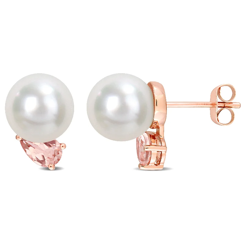 Exclusive Jewelry Sale – Grab Timeless Pieces Now Mimi & Max 8-9mm South Sea Cultured Pearl and 4/5ct TGW Morganite Stud Earrings in 14k Rose Gold Exclusive Jewelry Sale – Grab Timeless Pieces Now Mimi & Max 8-9mm South Sea Cultured Pearl and 4/5ct TGW Morganite Stud Earrings in 14k Rose Gold