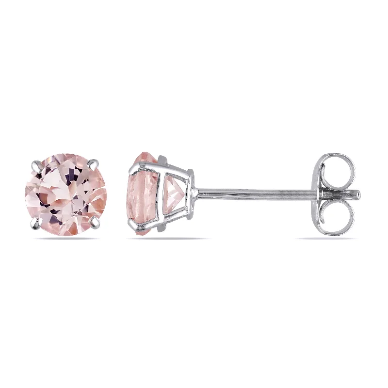 Timeless Elegance Now At Special Discounts Mimi & Max Morganite Solitaire Stud Earrings in 14k White Gold Timeless Elegance Now At Special Discounts Mimi & Max Morganite Solitaire Stud Earrings in 14k White Gold