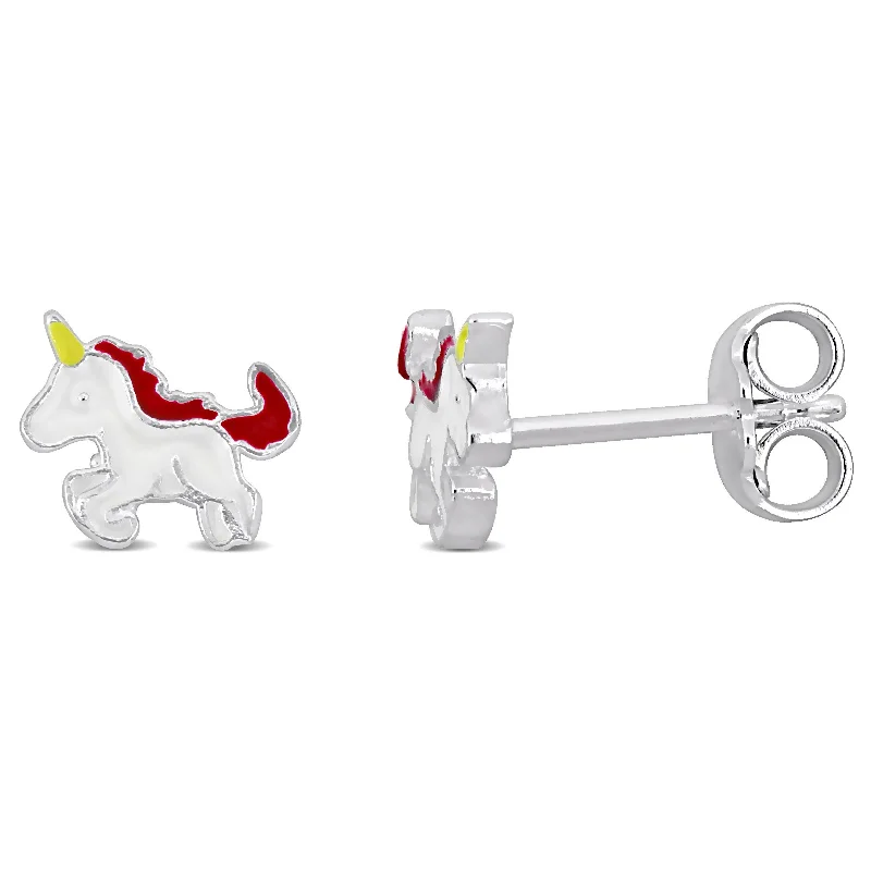 Seasonal Jewelry Deals – Elevate Your Style Mimi & Max Pink and White Enamel Unicorn Stud Earrings in Sterling Silver Seasonal Jewelry Deals – Elevate Your Style Mimi & Max Pink and White Enamel Unicorn Stud Earrings in Sterling Silver