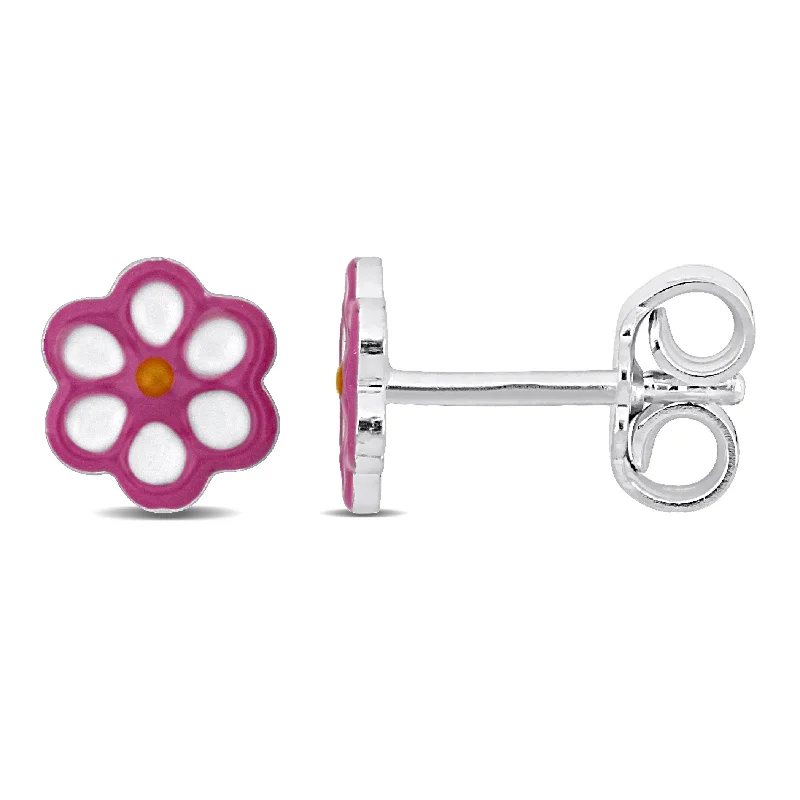 Elegant Jewelry, Exclusive Prices – Shop Now Mimi & Max Pink Enamel Flower Stud Earrings in Sterling Silver Elegant Jewelry, Exclusive Prices – Shop Now Mimi & Max Pink Enamel Flower Stud Earrings in Sterling Silver